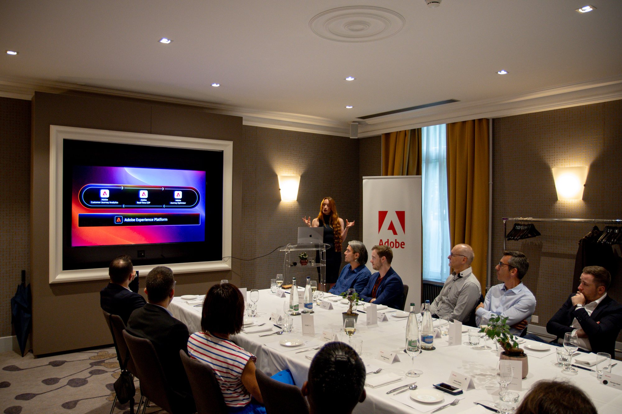 Adobe presentation ahead of an executive dinner
